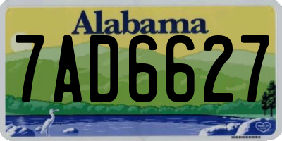 AL license plate 7AD6627