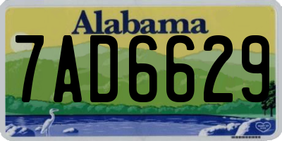 AL license plate 7AD6629