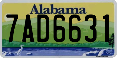 AL license plate 7AD6631
