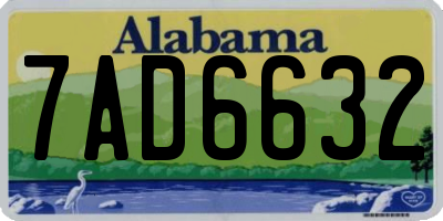 AL license plate 7AD6632