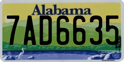 AL license plate 7AD6635