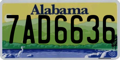 AL license plate 7AD6636