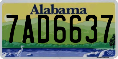 AL license plate 7AD6637