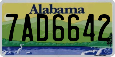 AL license plate 7AD6642