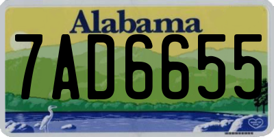 AL license plate 7AD6655
