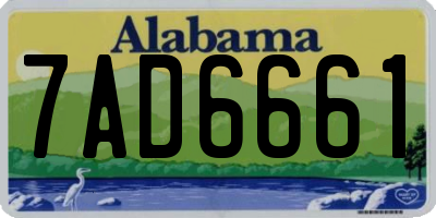 AL license plate 7AD6661