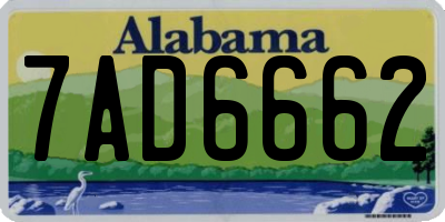 AL license plate 7AD6662