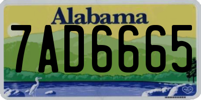 AL license plate 7AD6665