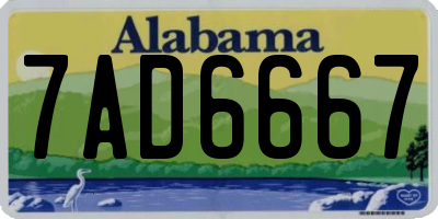 AL license plate 7AD6667