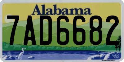 AL license plate 7AD6682