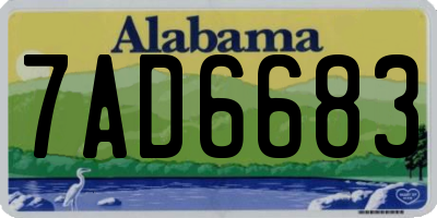 AL license plate 7AD6683
