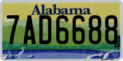 AL license plate 7AD6688