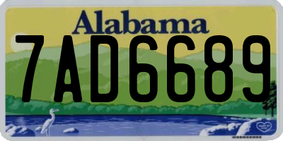 AL license plate 7AD6689