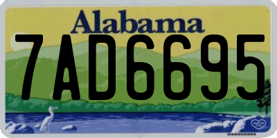 AL license plate 7AD6695