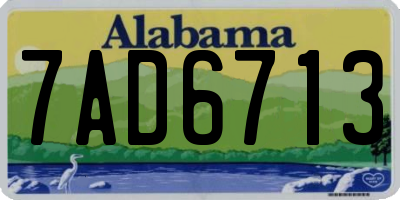 AL license plate 7AD6713