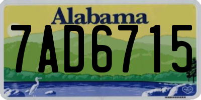 AL license plate 7AD6715