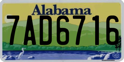 AL license plate 7AD6716