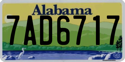 AL license plate 7AD6717
