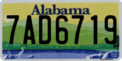 AL license plate 7AD6719