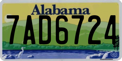 AL license plate 7AD6724