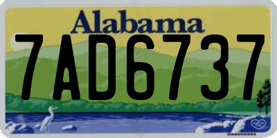 AL license plate 7AD6737