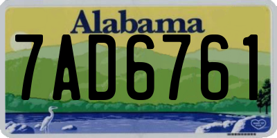AL license plate 7AD6761