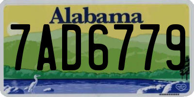 AL license plate 7AD6779