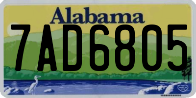 AL license plate 7AD6805