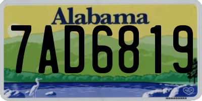 AL license plate 7AD6819