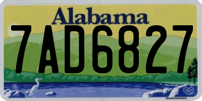 AL license plate 7AD6827