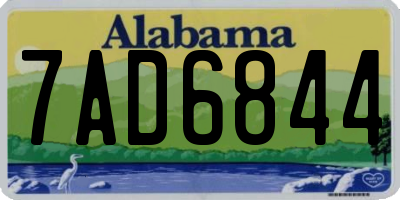 AL license plate 7AD6844