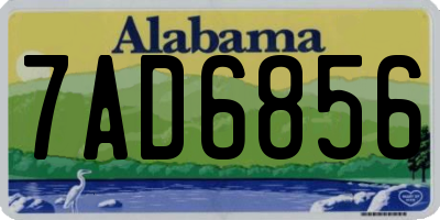 AL license plate 7AD6856