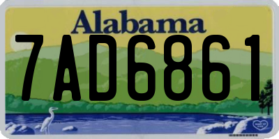 AL license plate 7AD6861