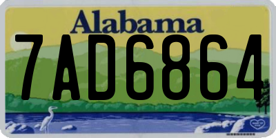 AL license plate 7AD6864