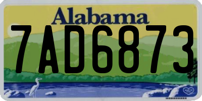 AL license plate 7AD6873