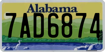 AL license plate 7AD6874