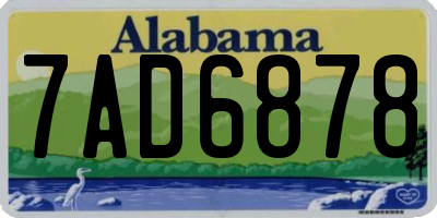 AL license plate 7AD6878