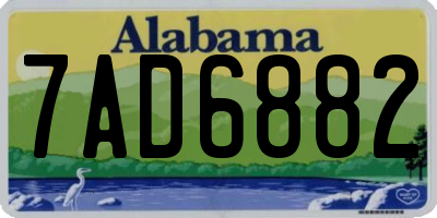AL license plate 7AD6882
