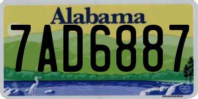 AL license plate 7AD6887