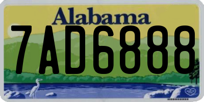 AL license plate 7AD6888