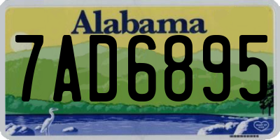 AL license plate 7AD6895