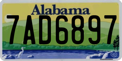 AL license plate 7AD6897