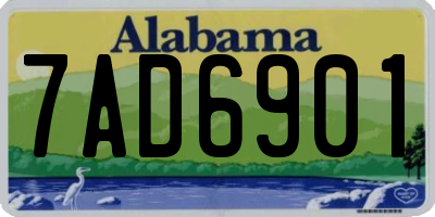 AL license plate 7AD6901