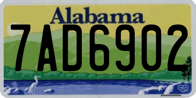 AL license plate 7AD6902