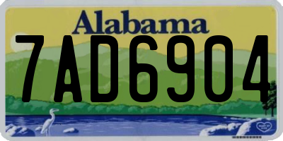 AL license plate 7AD6904