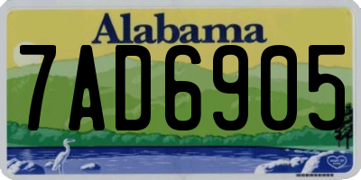 AL license plate 7AD6905