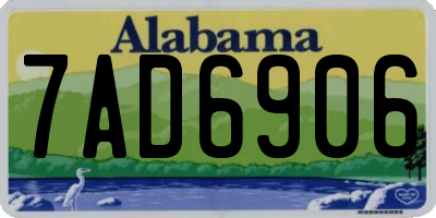 AL license plate 7AD6906