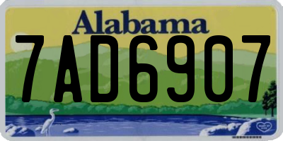 AL license plate 7AD6907