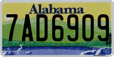 AL license plate 7AD6909