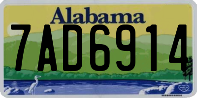 AL license plate 7AD6914
